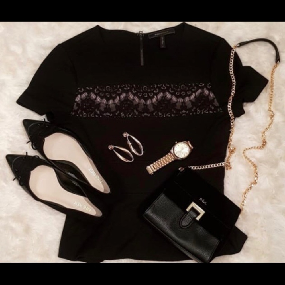 BCBG blouse, ninewest pointy flats